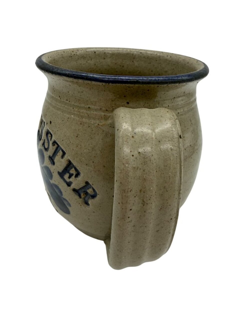 1995 Studio Pottery Westminster Massachusetts Stoneware Mug Blue Decor Handmade - Picture 3 of 6